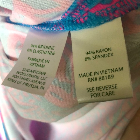 Lilly Pulitzer Morgann 3/4 Sleeve Maxi Dress Aura Pink Leaf An Impression Large - Picture 7 of 14